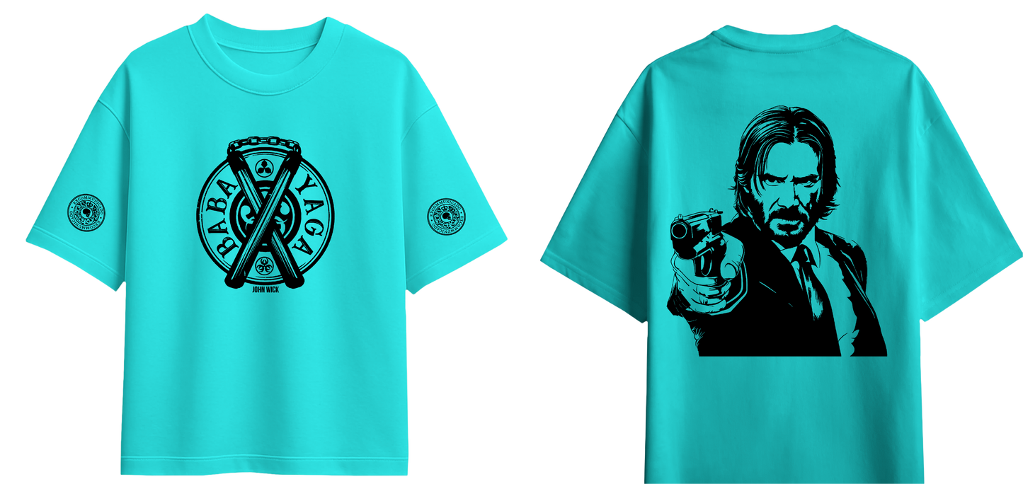 Sweaty Armpits Premium Unisex Oversized T-Shirts John Wick Baba Yaga Marker Minimalistic Design