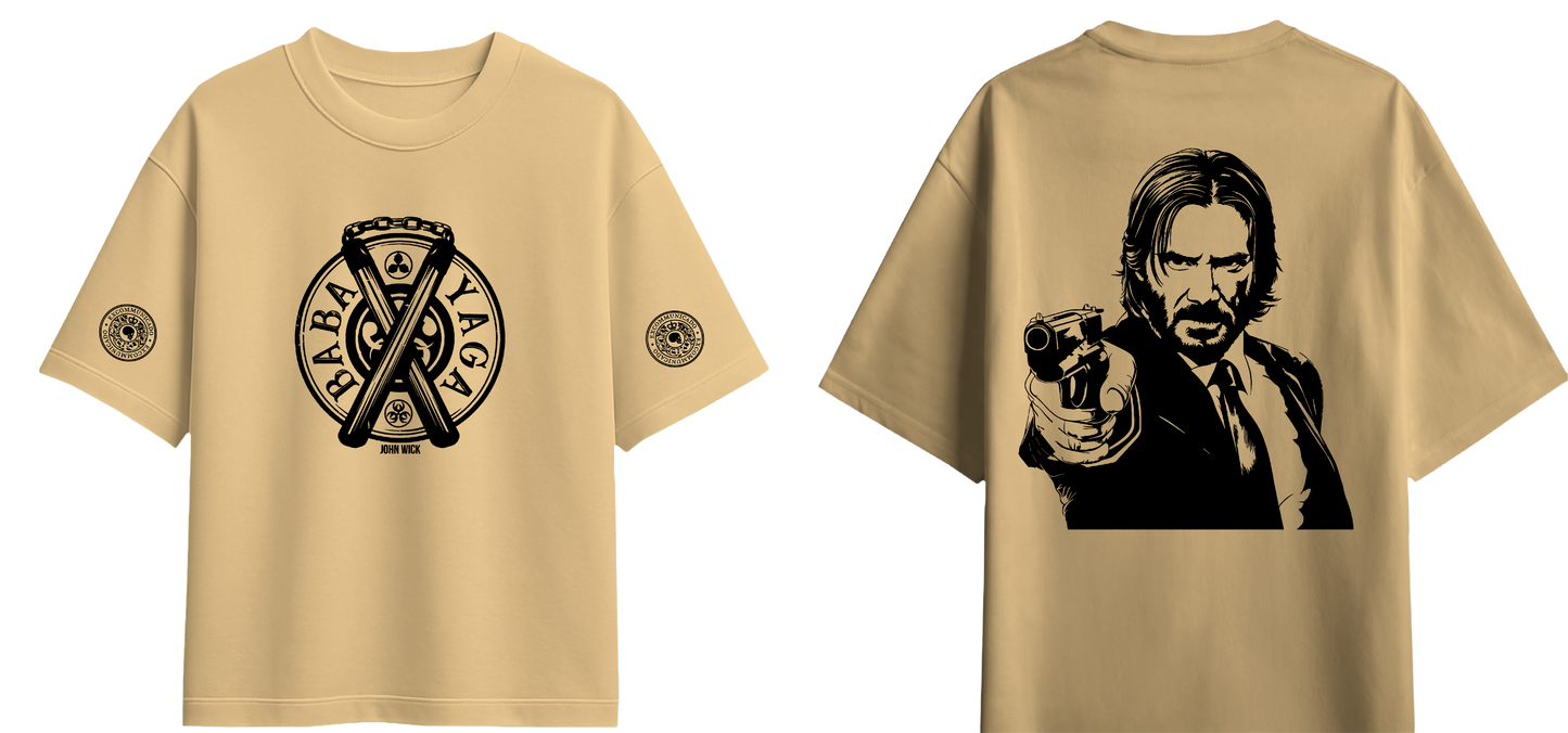 Sweaty Armpits Premium Unisex Oversized T-Shirts John Wick Baba Yaga Marker Minimalistic Design