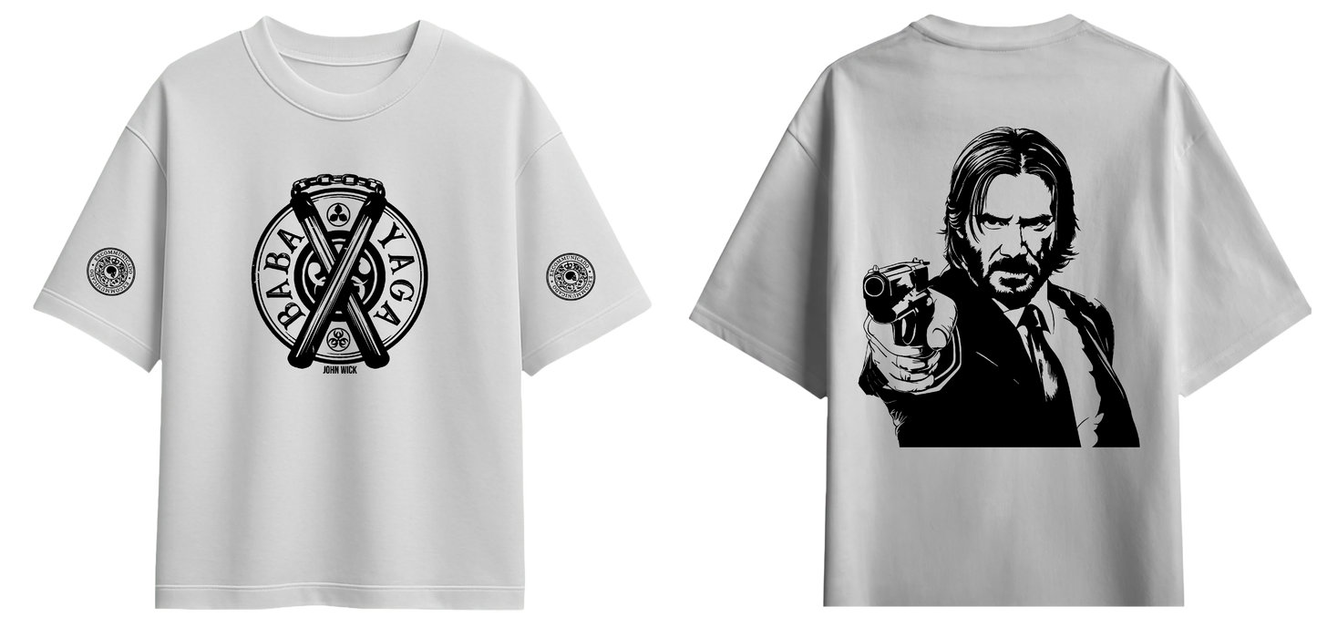 Sweaty Armpits Premium Unisex Oversized T-Shirts John Wick Baba Yaga Marker Minimalistic Design