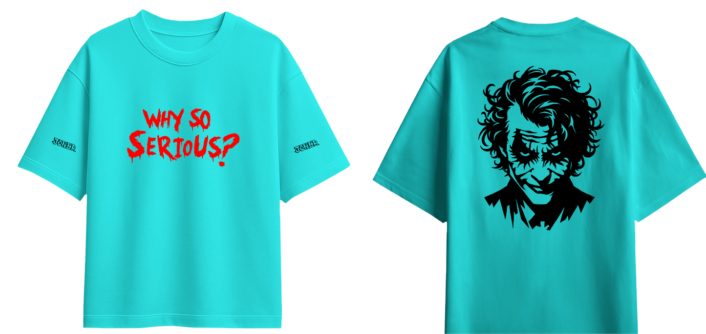 Sweaty Armpits Premium Unisex Oversized T-Shirts Joker The Dark Knight "Why So Serious" Minimalistic Design