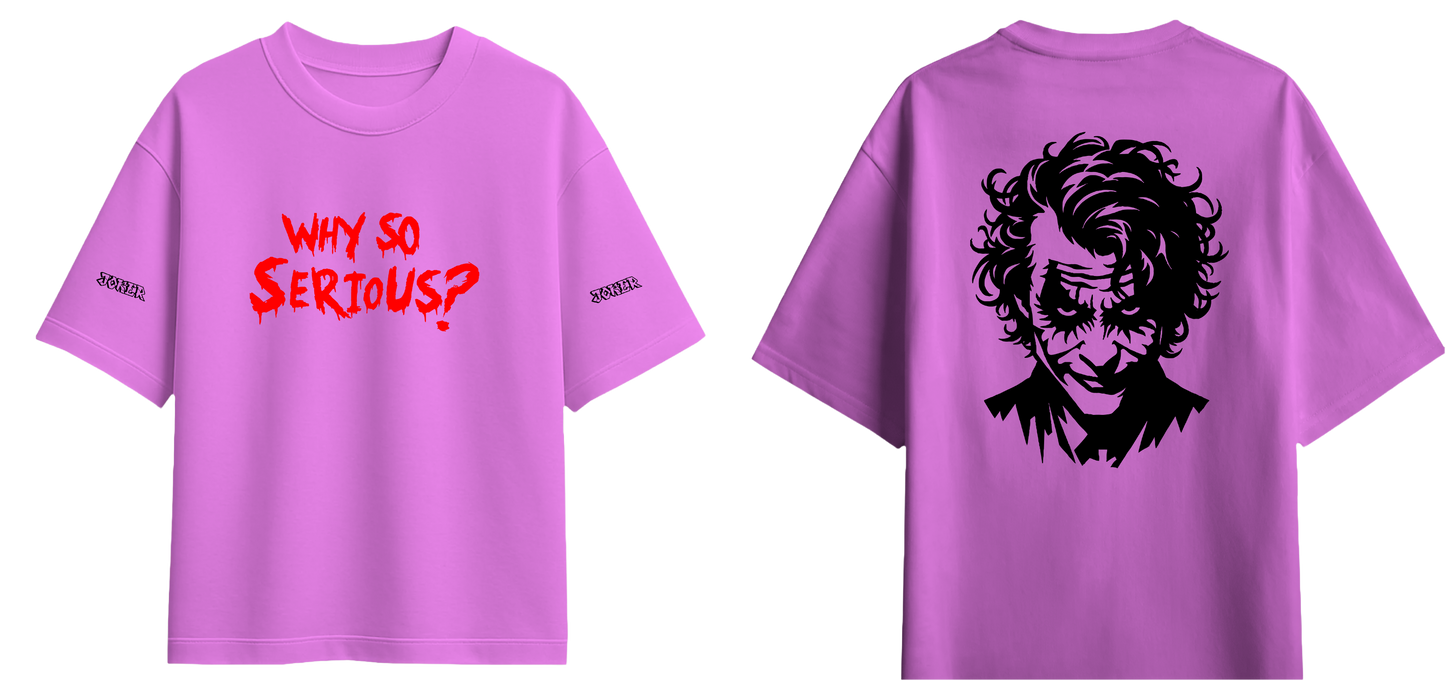 Sweaty Armpits Premium Unisex Oversized T-Shirts Joker The Dark Knight "Why So Serious" Minimalistic Design