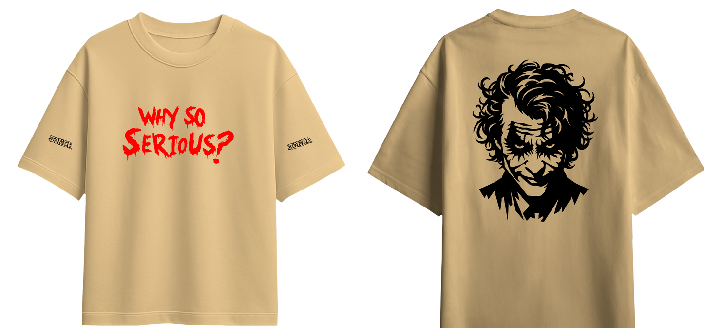 Sweaty Armpits Premium Unisex Oversized T-Shirts Joker The Dark Knight "Why So Serious" Minimalistic Design