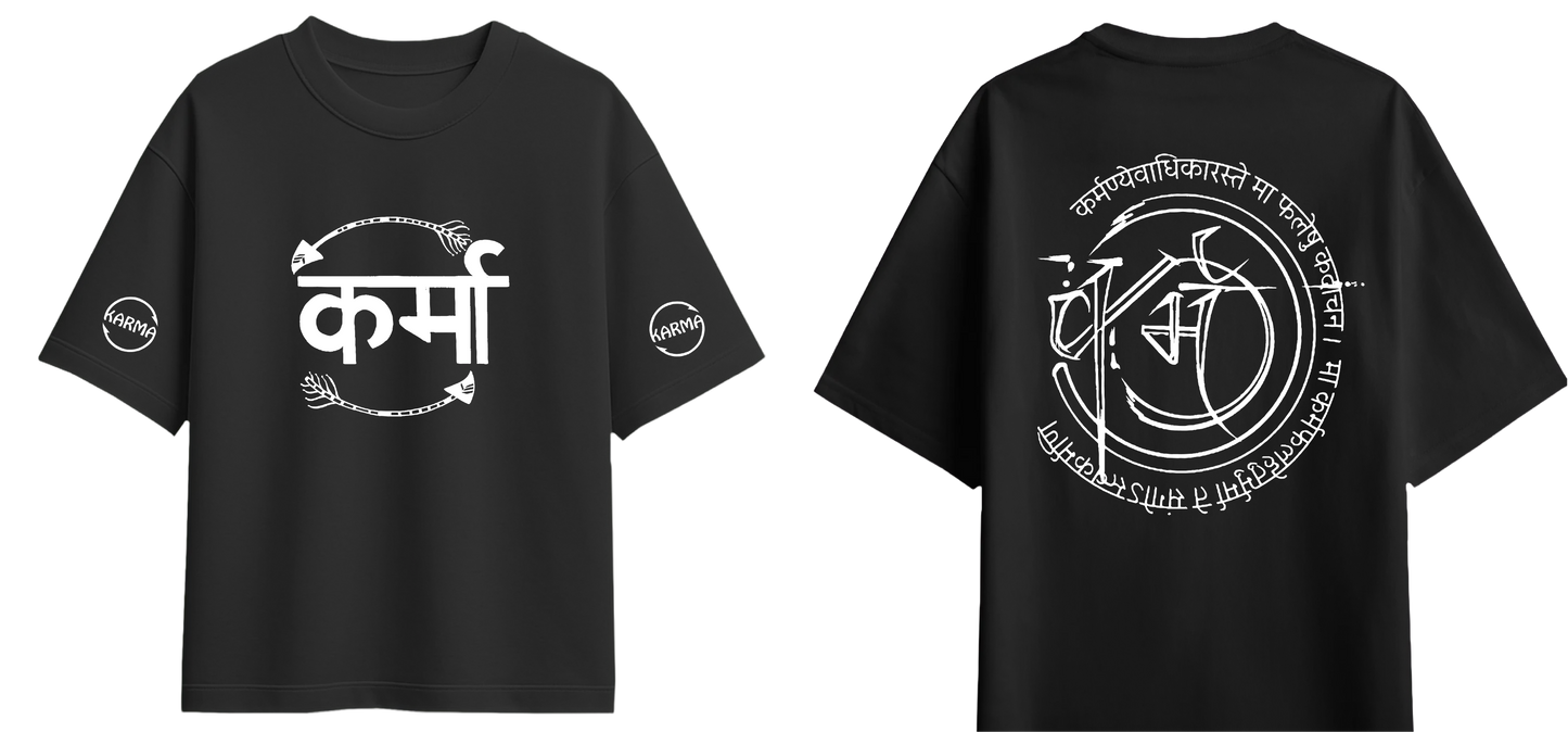 Sweaty Armpits Premium Unisex Oversized T-Shirts Karma  Is  A Circle Minimalistic Design