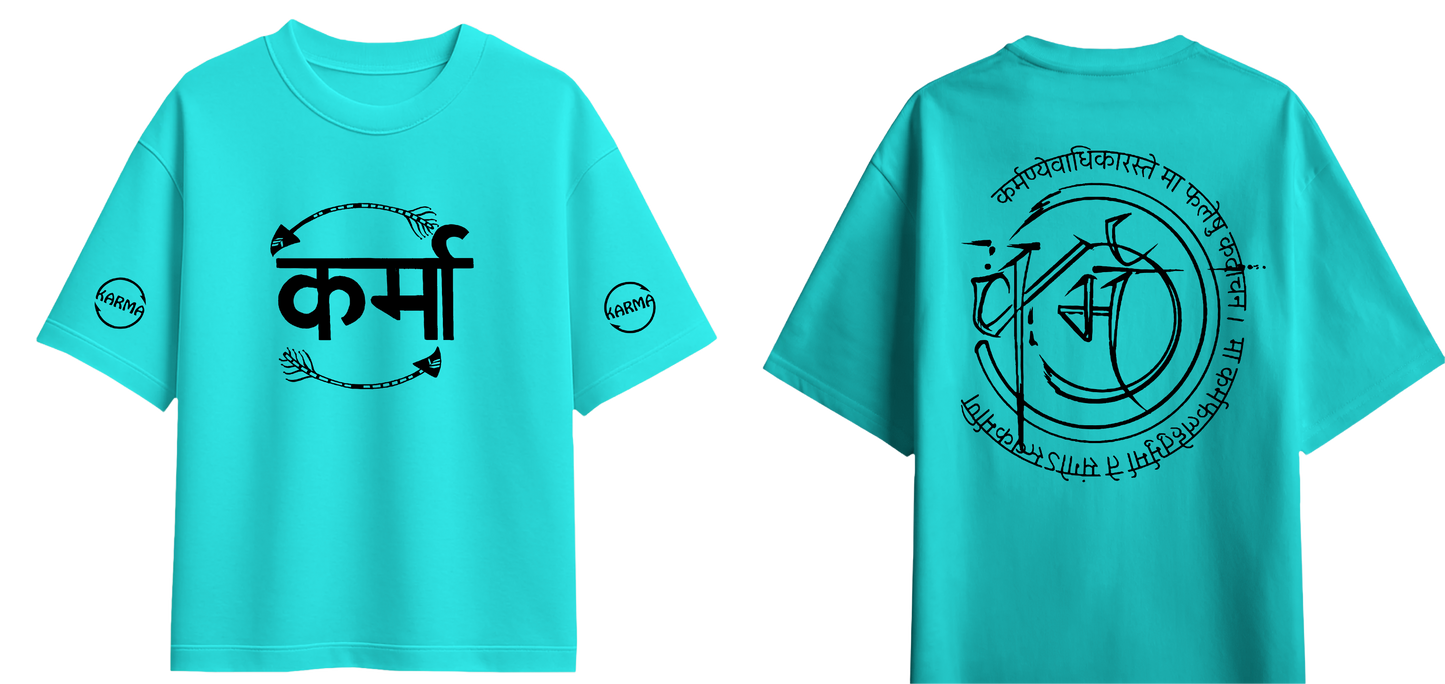 Sweaty Armpits Premium Unisex Oversized T-Shirts Karma  Is  A Circle Minimalistic Design