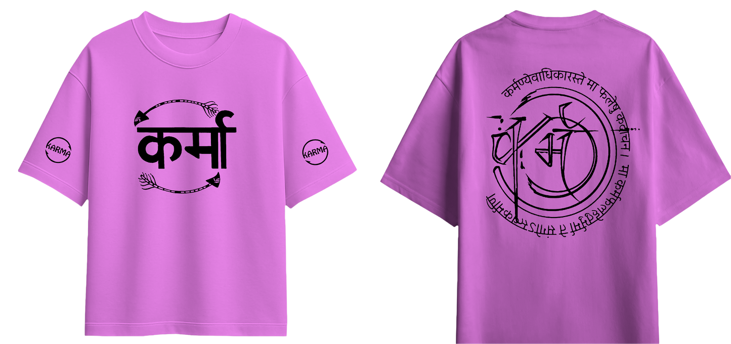 Sweaty Armpits Premium Unisex Oversized T-Shirts Karma  Is  A Circle Minimalistic Design