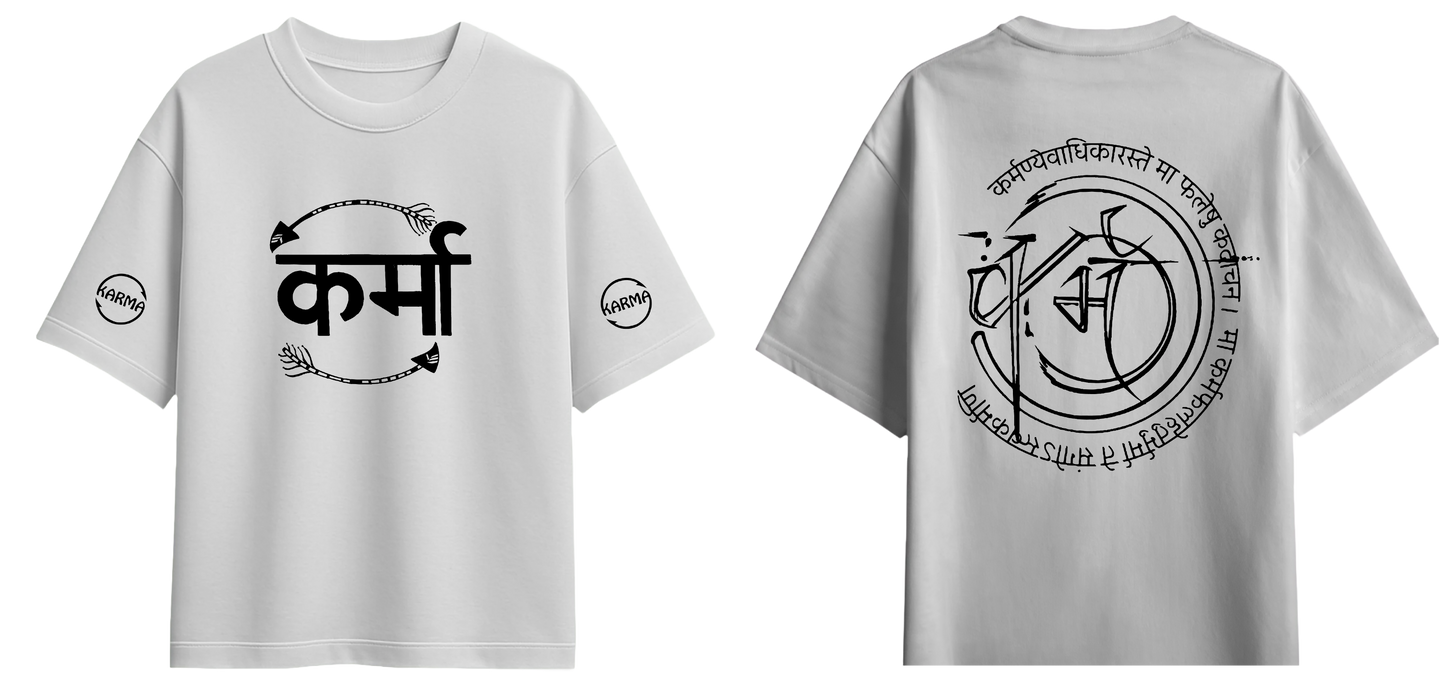 Sweaty Armpits Premium Unisex Oversized T-Shirts Karma  Is  A Circle Minimalistic Design