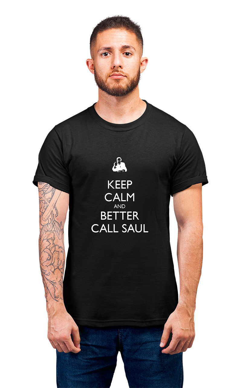 Sweaty Armpits Premium Unisex Printed T-shirt Better Call Saul T.V Show Prequel To Breaking Bad "Keep Calm" Minimalistic Design