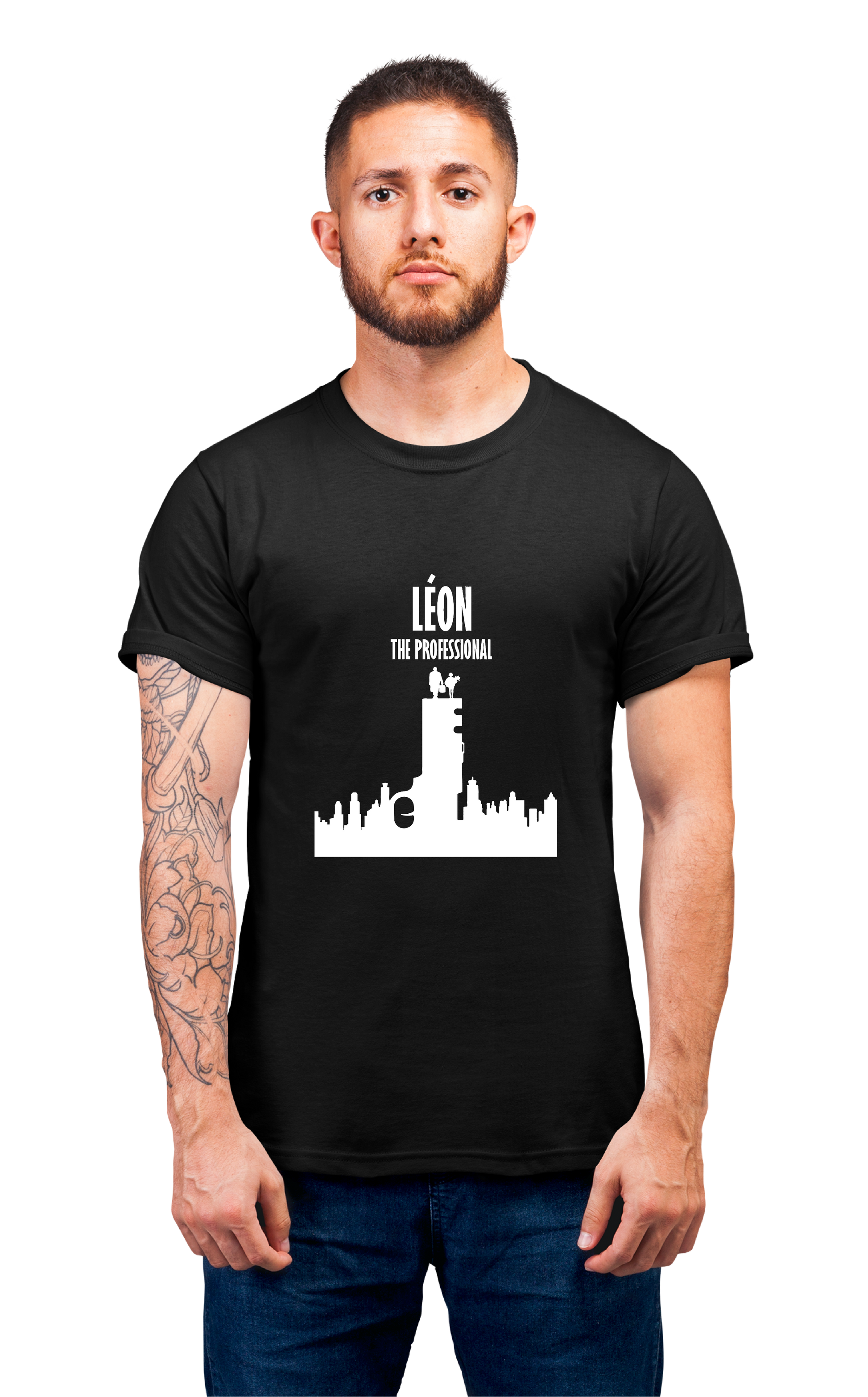 Minimalist movie-inspired T-shirt with a round neck and breathable 180 GSM material
