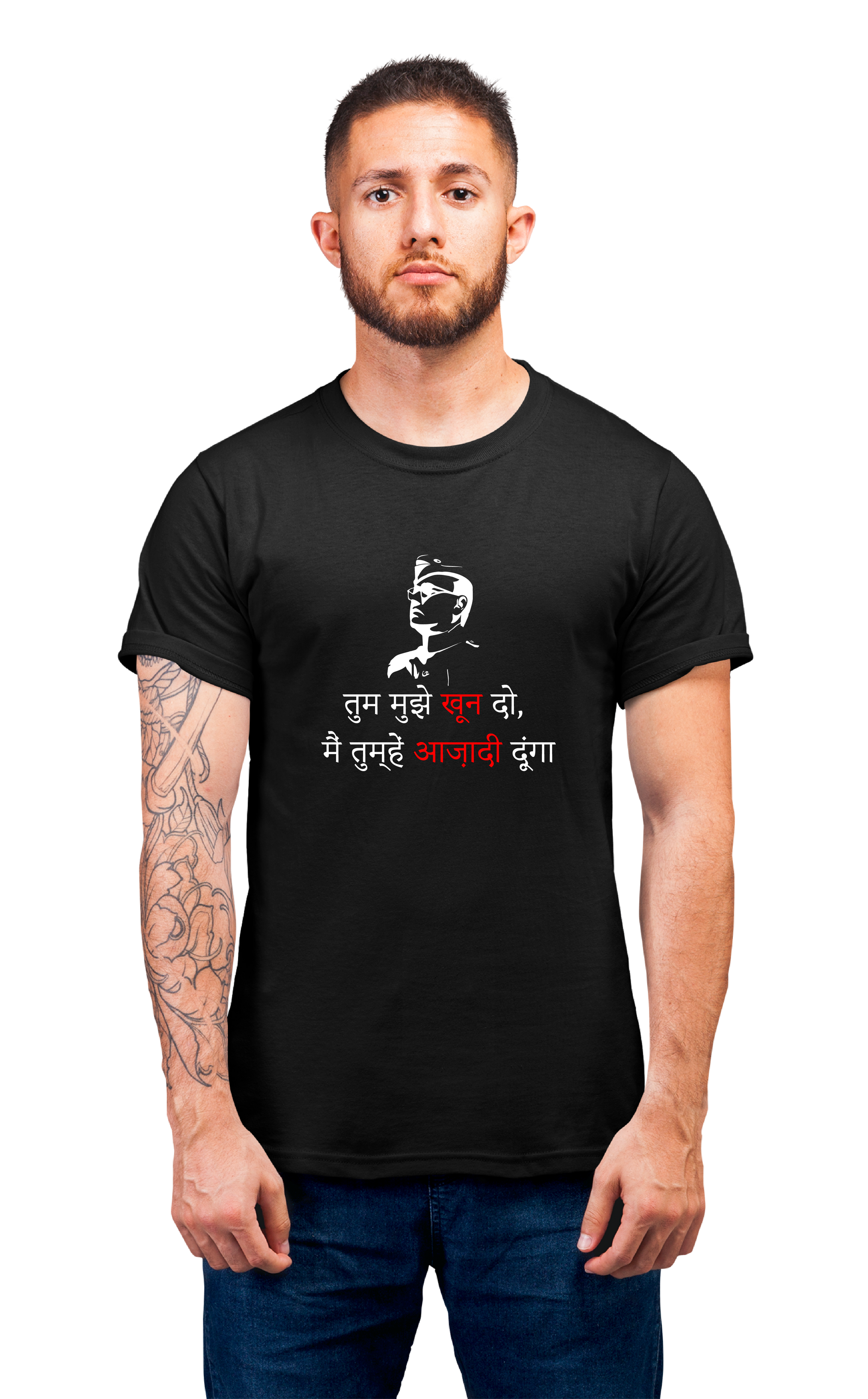Minimalist movie-inspired T-shirt with a round neck and breathable 180 GSM material