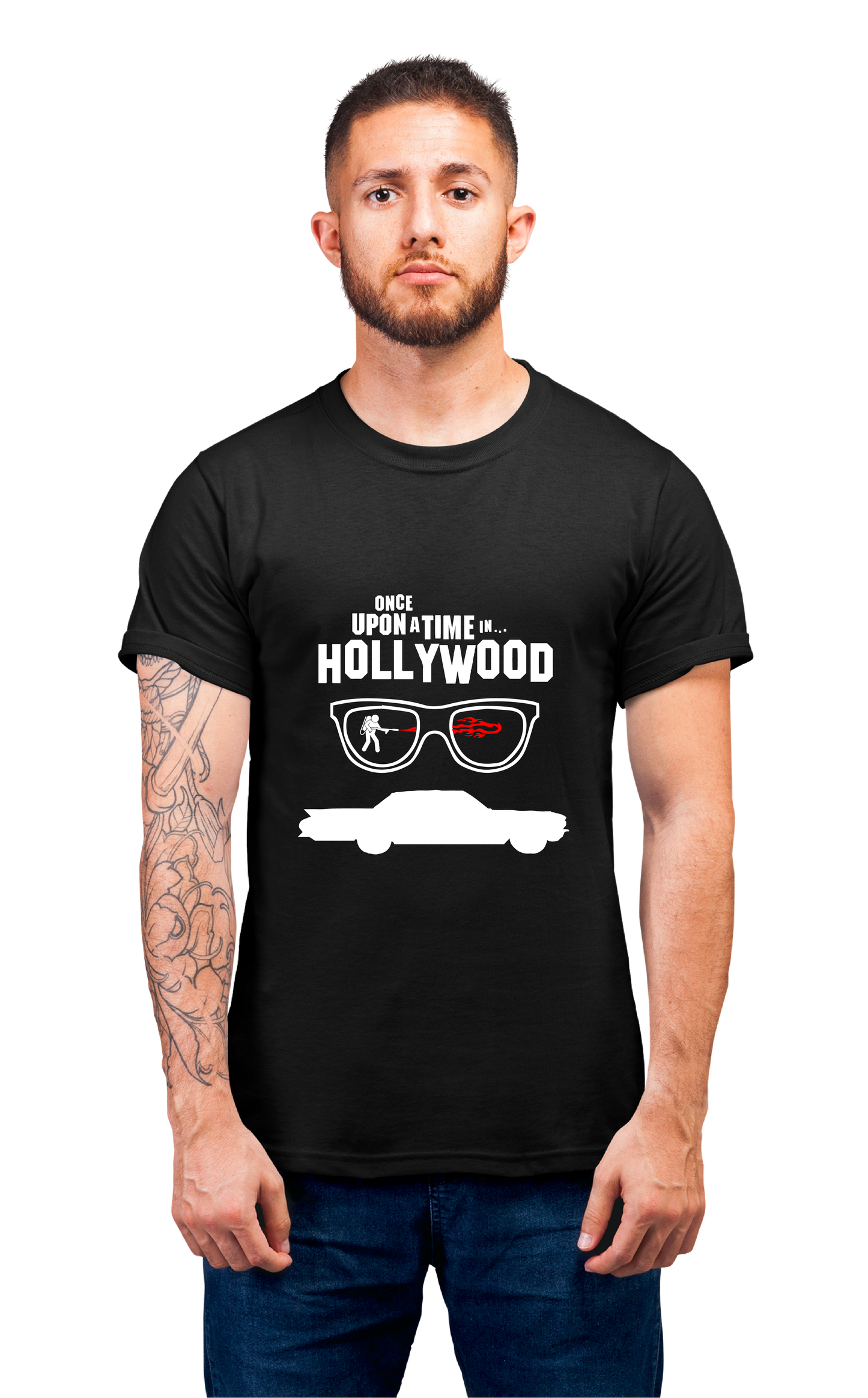 Minimalist movie-inspired T-shirt with a round neck and breathable 180 GSM material