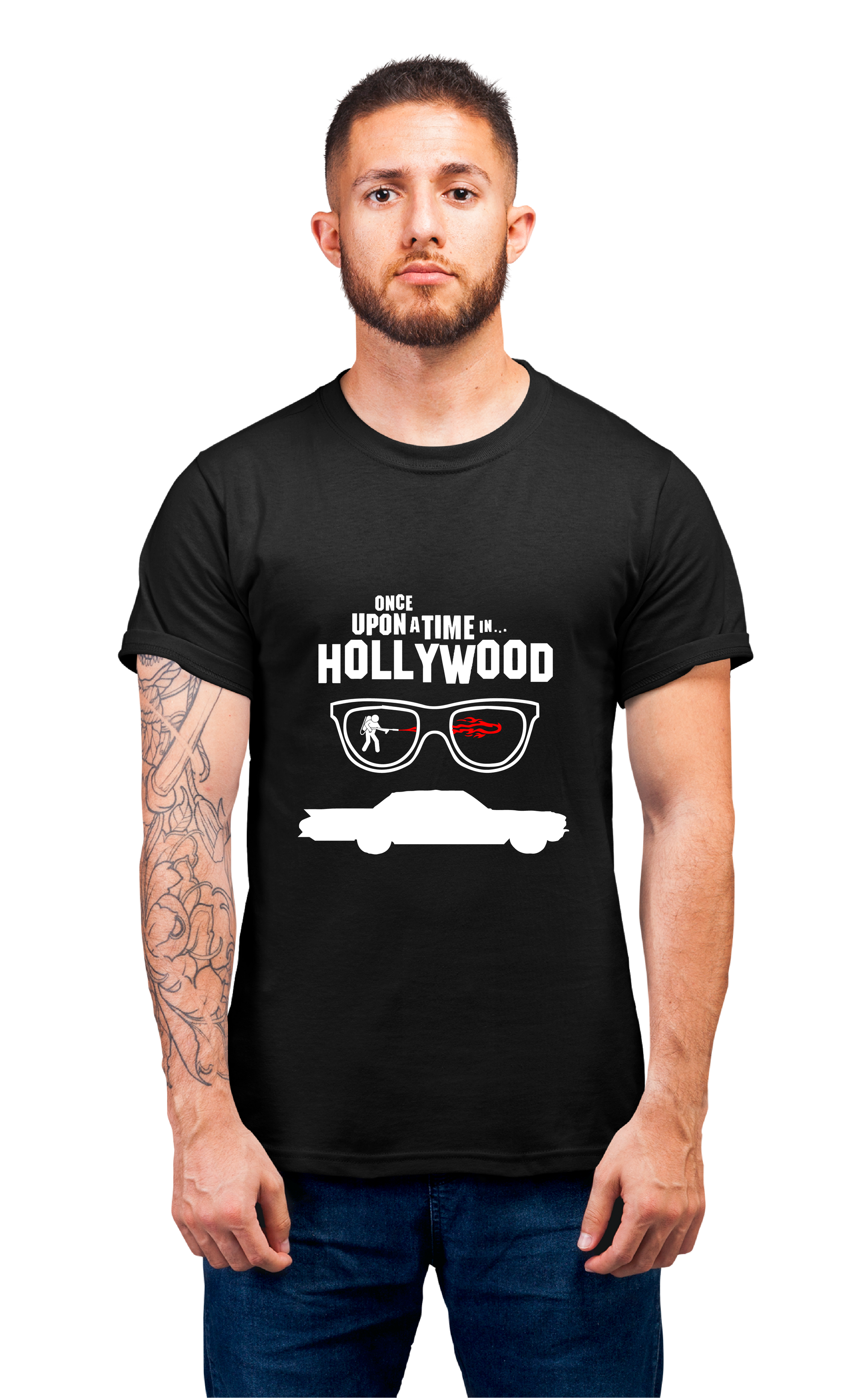 Minimalist movie-inspired T-shirt with a round neck and breathable 180 GSM material