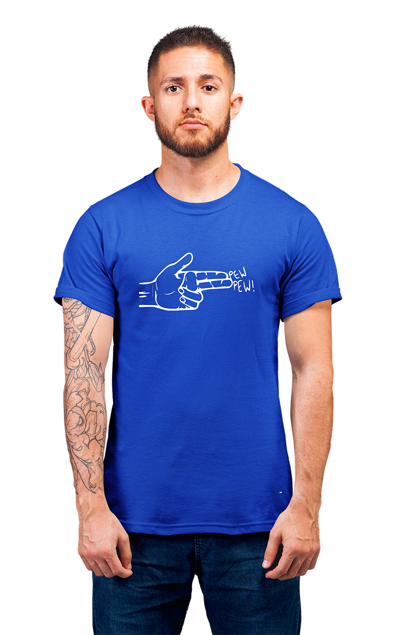 Sweaty Armpits Premium Unisex Printed T-shirts   Star Wars Pew Pew Sound Minimalistic Design