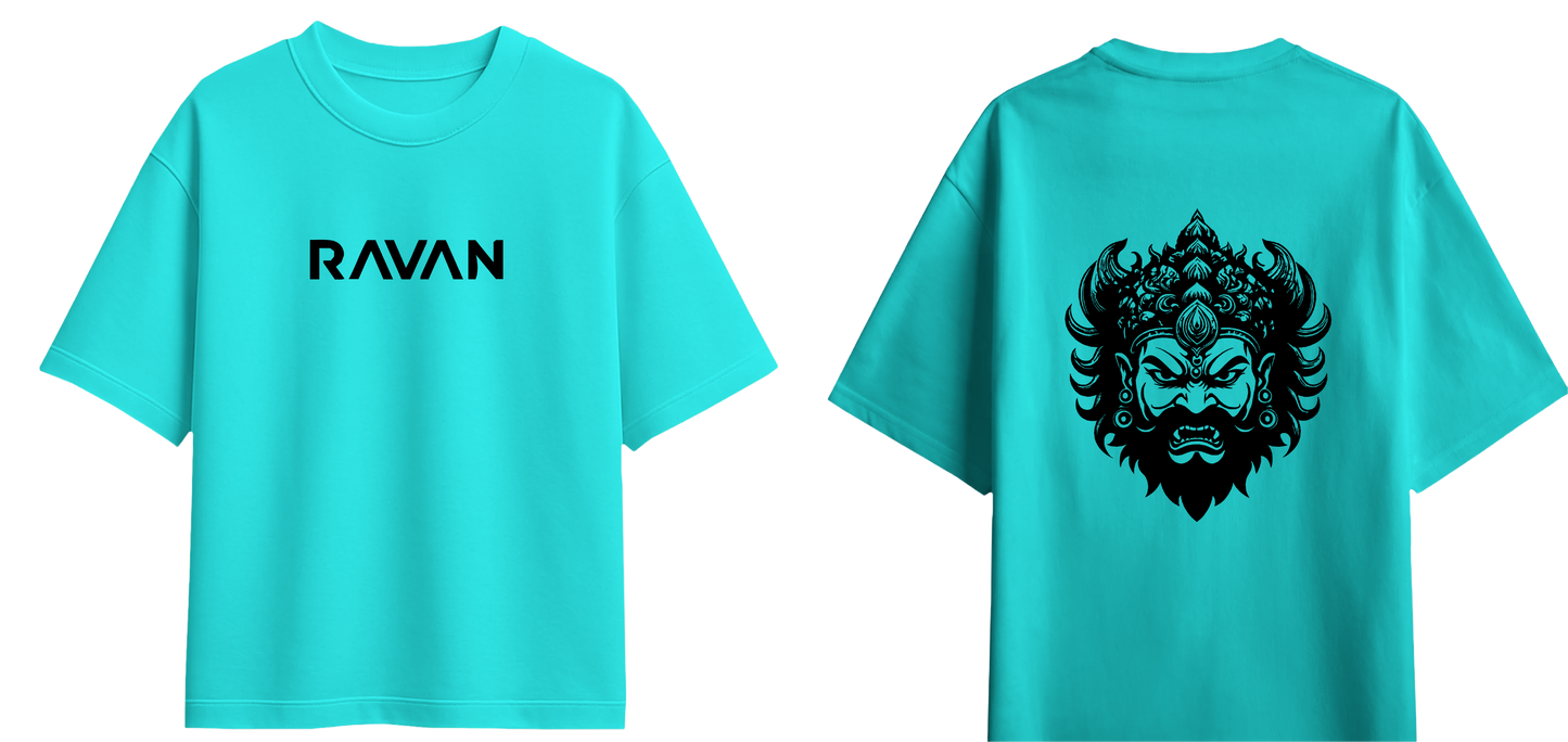 Sweaty Armpits Premium Unisex Oversized T-Shirts Ravan Mythological Character Smartest Person In Univese Minimalistic Design