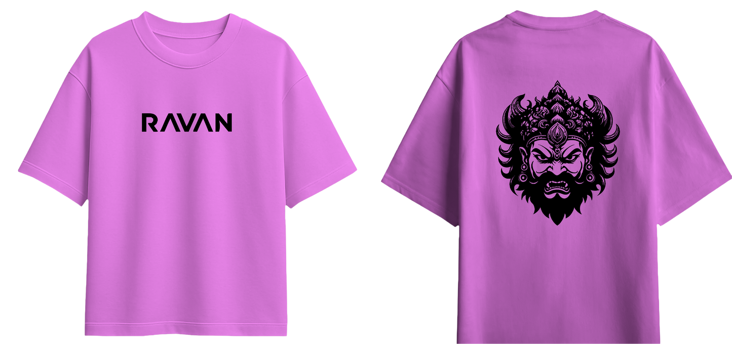 Sweaty Armpits Premium Unisex Oversized T-Shirts Ravan Mythological Character Smartest Person In Univese Minimalistic Design