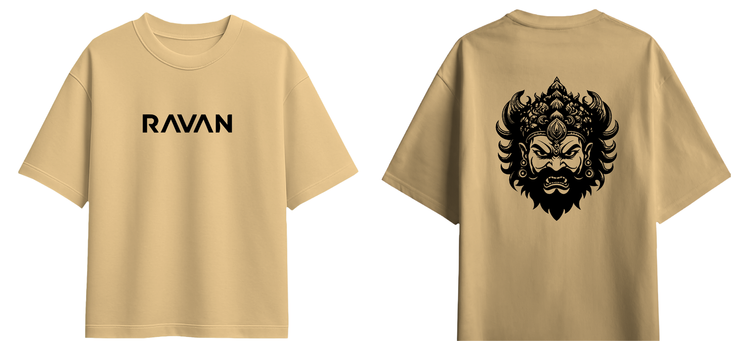 Sweaty Armpits Premium Unisex Oversized T-Shirts Ravan Mythological Character Smartest Person In Univese Minimalistic Design
