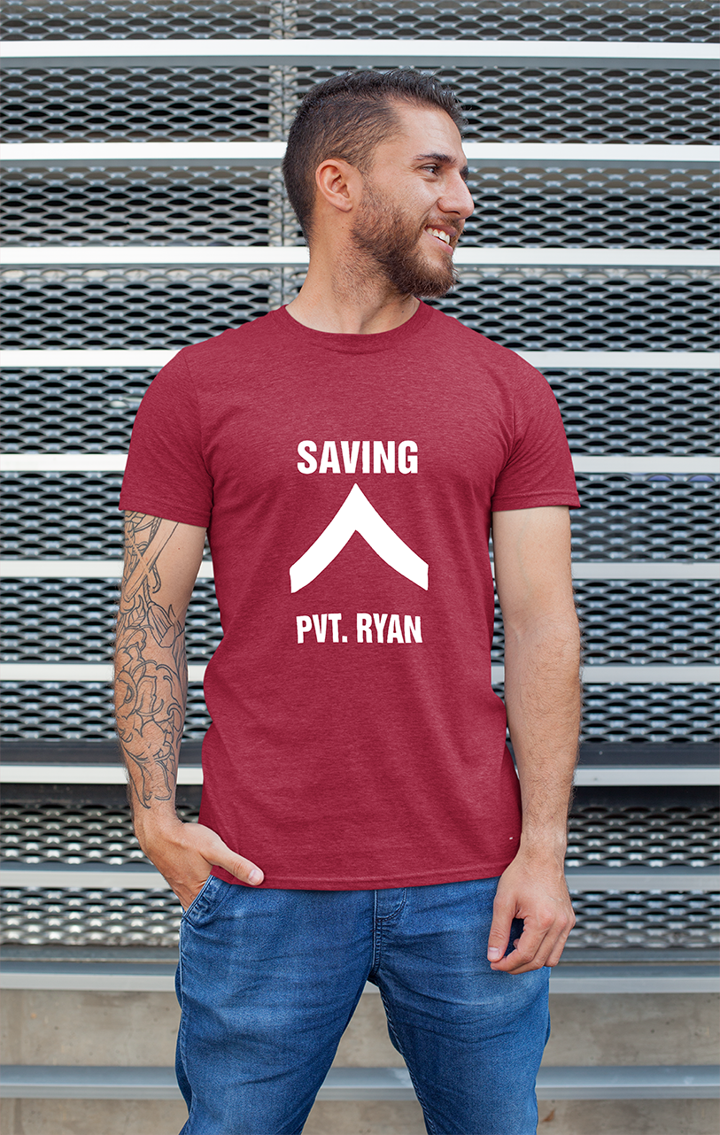 Sweaty Armpits Premium Unisex Printed T-shirt Saving Private Ryan Steven Spilberg Movie World War 2 Epic Minimalistic Design