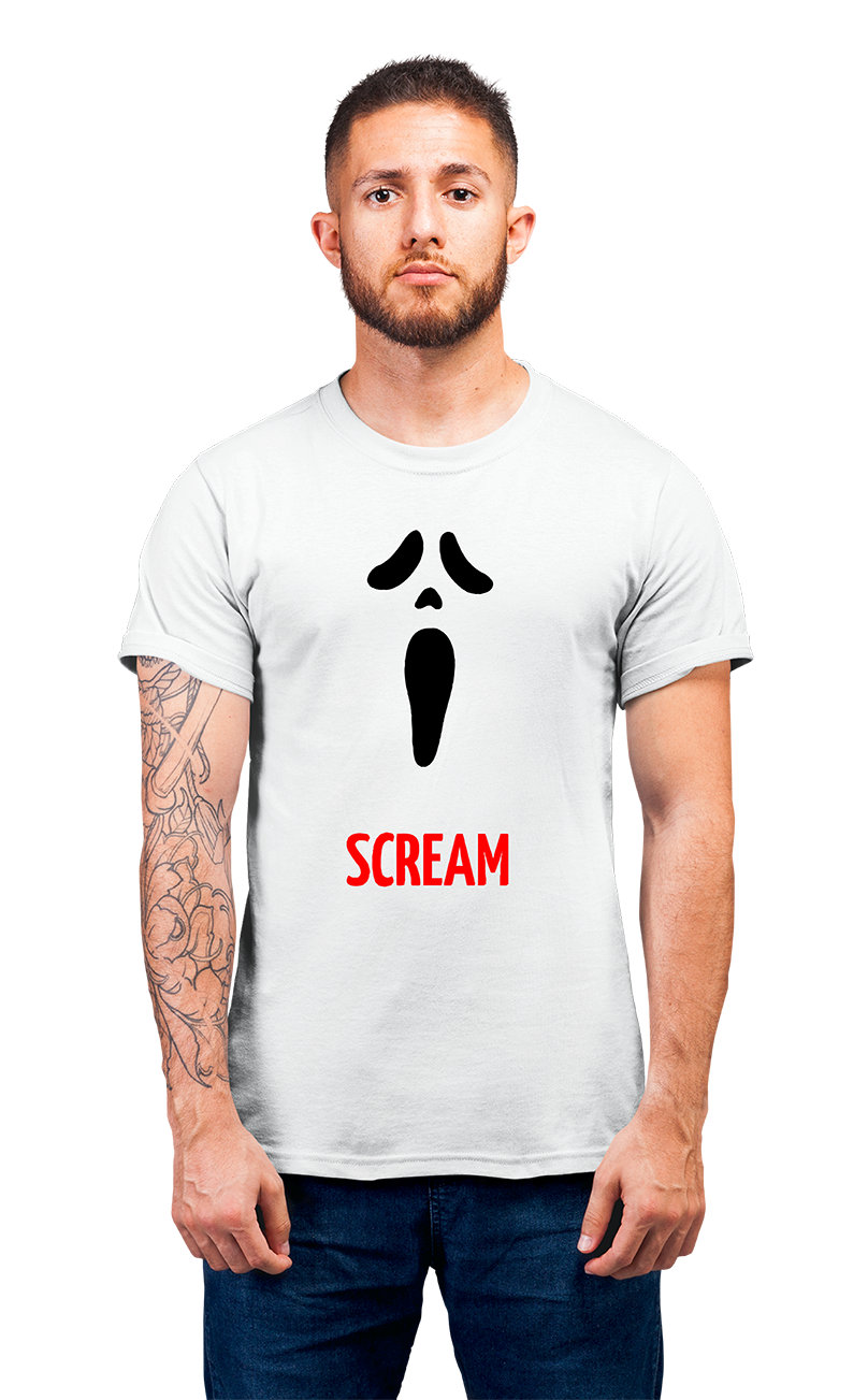 Sweaty Armpits Premium Unisex Printed T-shirt Classic Horror Movie "Scream"   Minimalistic Desgn