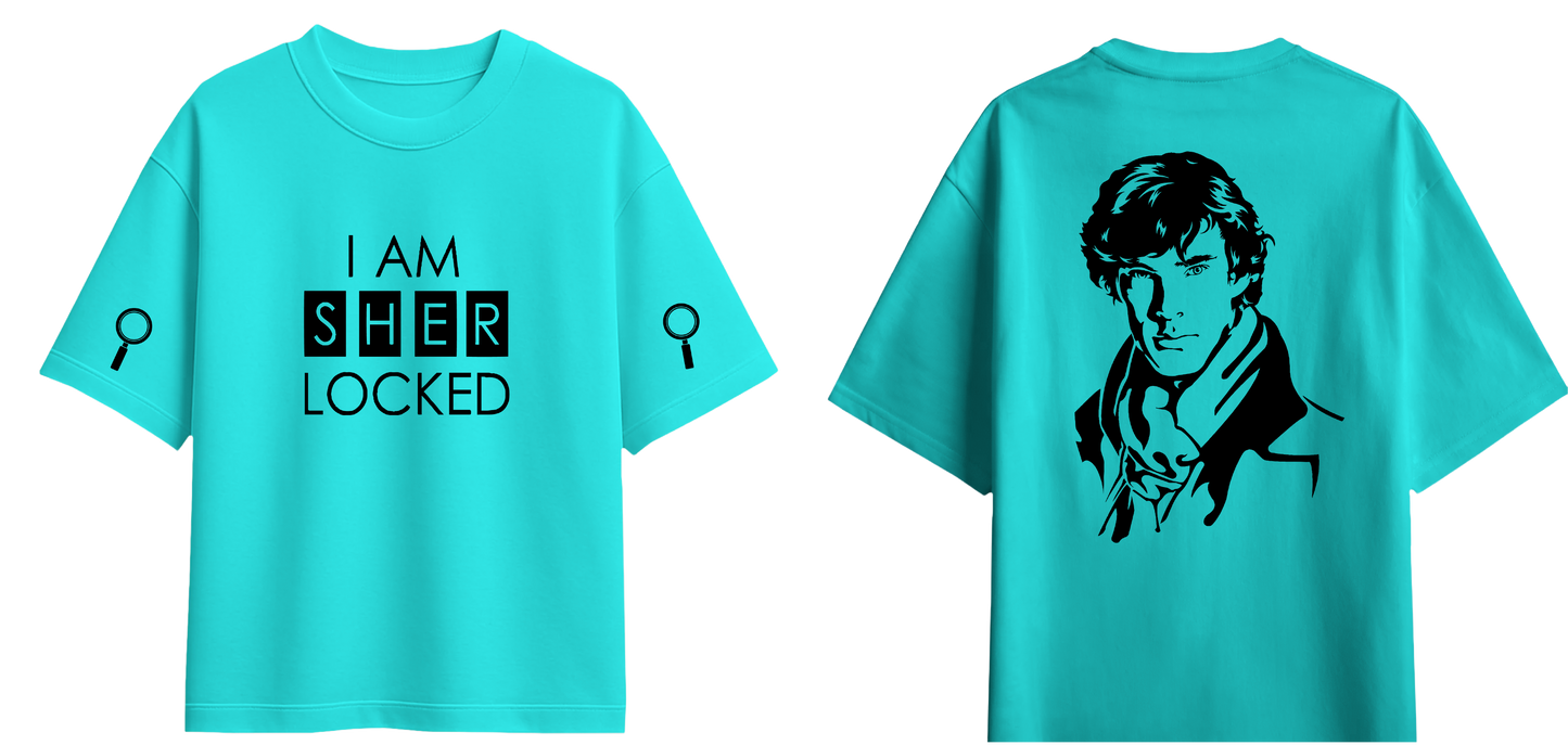 Sweaty Armpits Premium Unisex Oversized T-Shirts Sherlock Consulting Detective Sir Arthur Conan Doyle's Famous Character Minimalistic Design