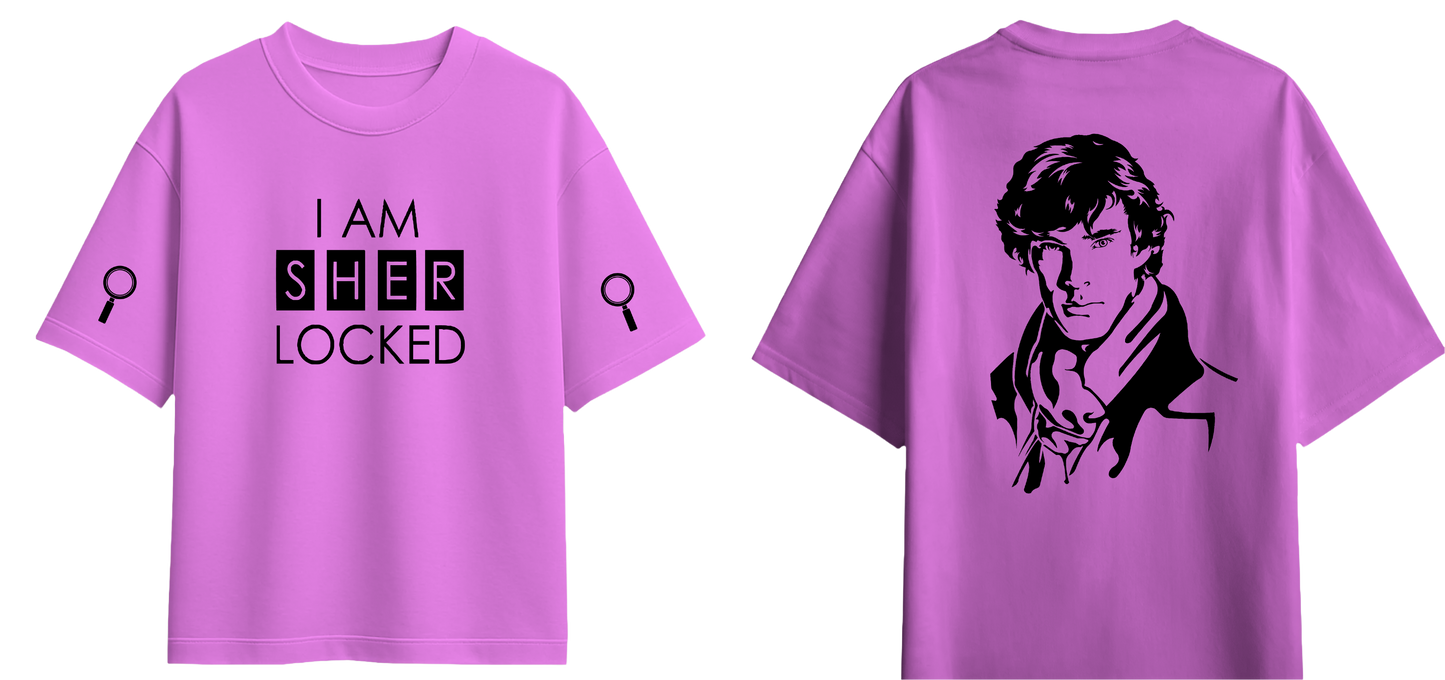Sweaty Armpits Premium Unisex Oversized T-Shirts Sherlock Consulting Detective Sir Arthur Conan Doyle's Famous Character Minimalistic Design