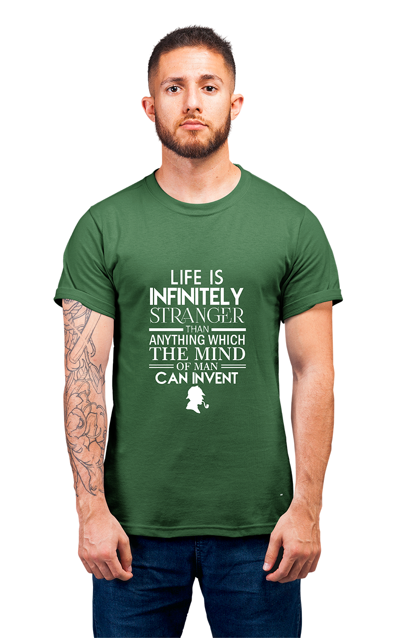Minimalist movie-inspired T-shirt with a round neck and breathable 180 GSM material