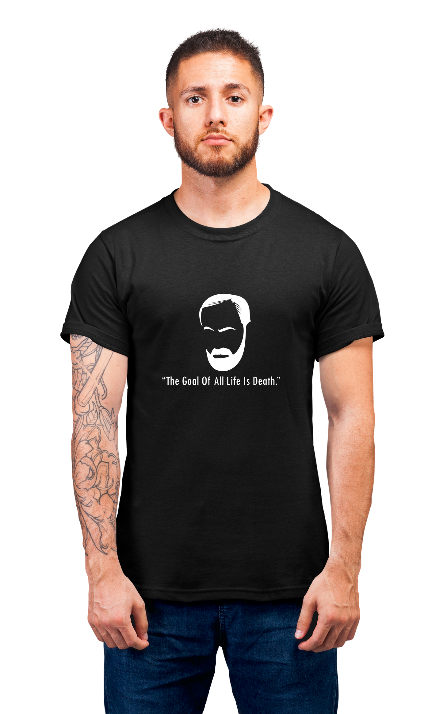 Minimalist movie-inspired T-shirt with a round neck and breathable 180 GSM material
