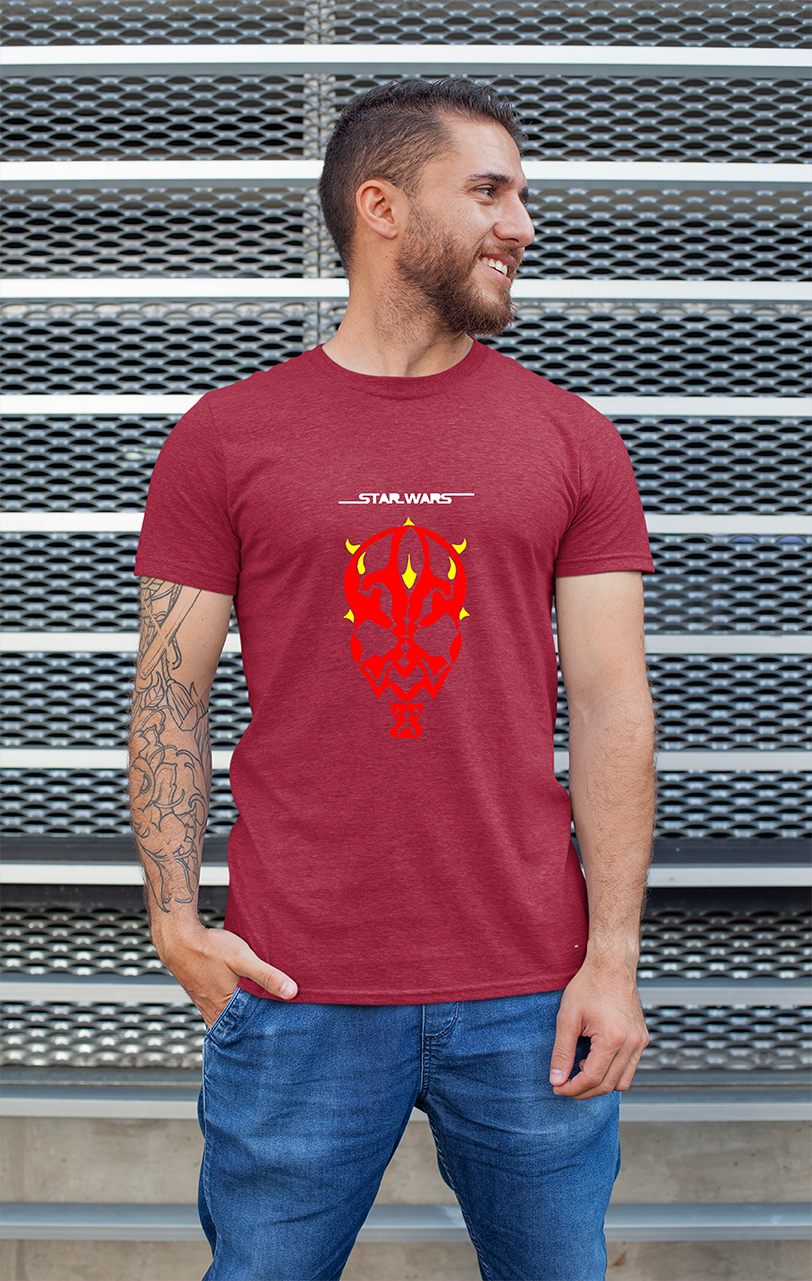 Sweaty Armpits Premium Unisex Printed T-shirt Star Wars,"Red Face"   George Lucas Movie Minimalistic Design