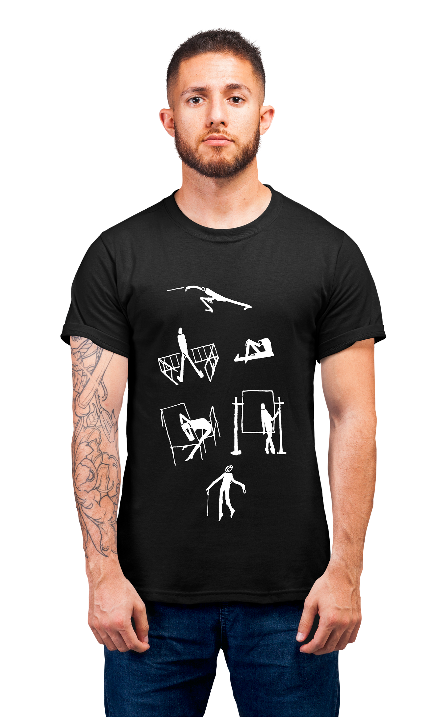 Minimalist movie-inspired T-shirt with a round neck and breathable 180 GSM material
