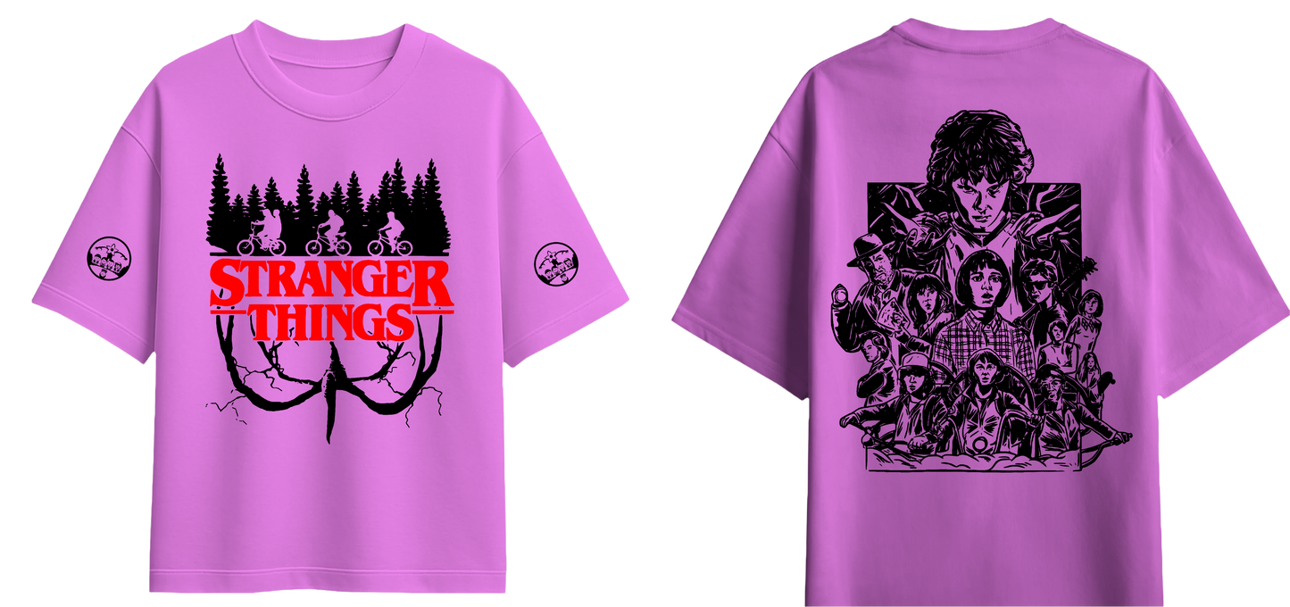 Sweaty Armpits Premium Unisex Oversized T-Shirts Stranger Things Mystery Horror Of The Upside Down World Classic T.V Show Minimalistic Design