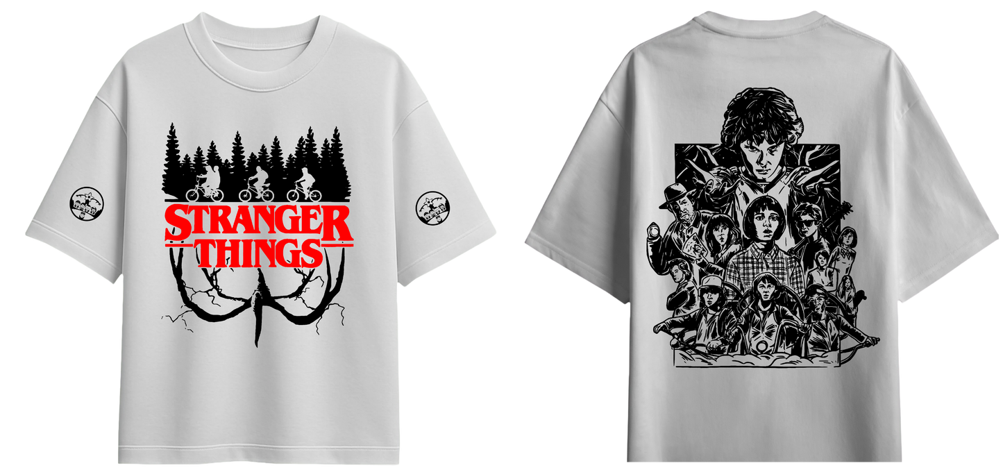 Sweaty Armpits Premium Unisex Oversized T-Shirts Stranger Things Mystery Horror Of The Upside Down World Classic T.V Show Minimalistic Design