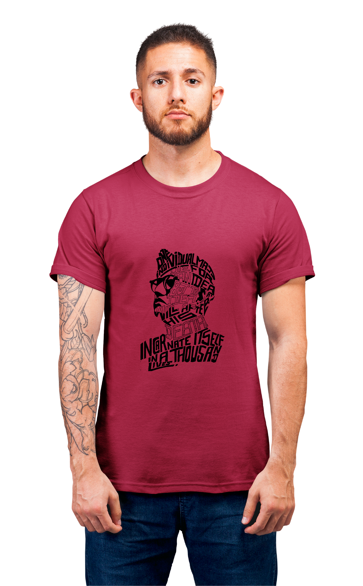 Minimalist movie-inspired T-shirt with a round neck and breathable 180 GSM material
