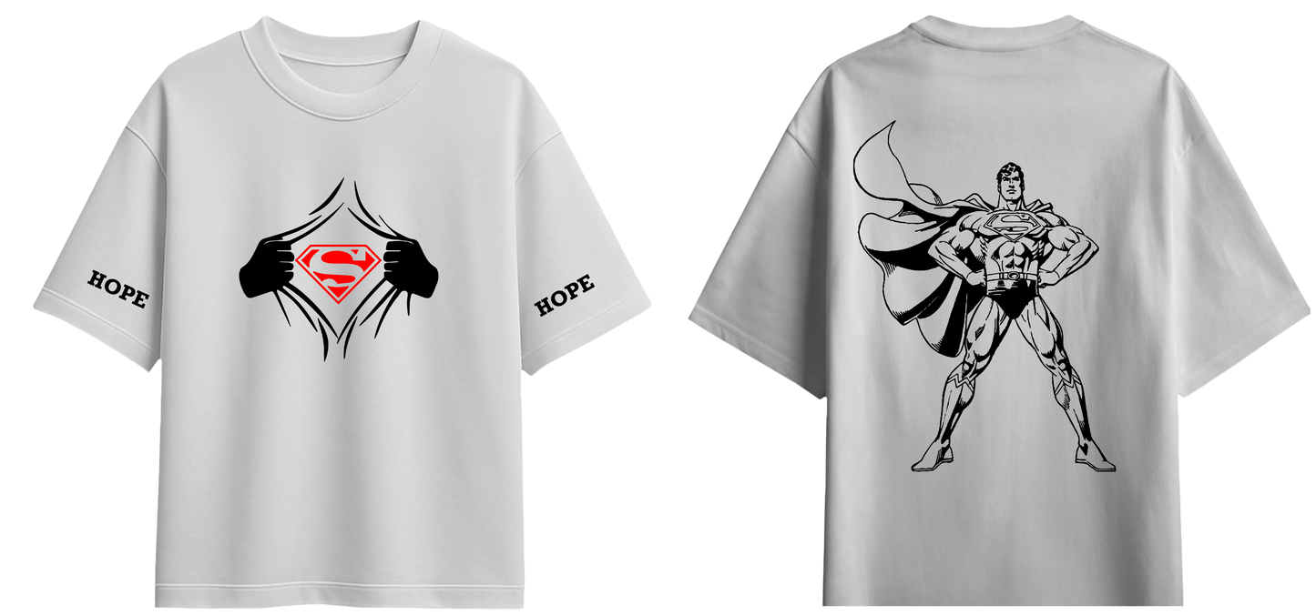 Sweaty Armpits Premium Unisex Oversized T-Shirts DC Universe Superhero Superman Minimalisitc Design