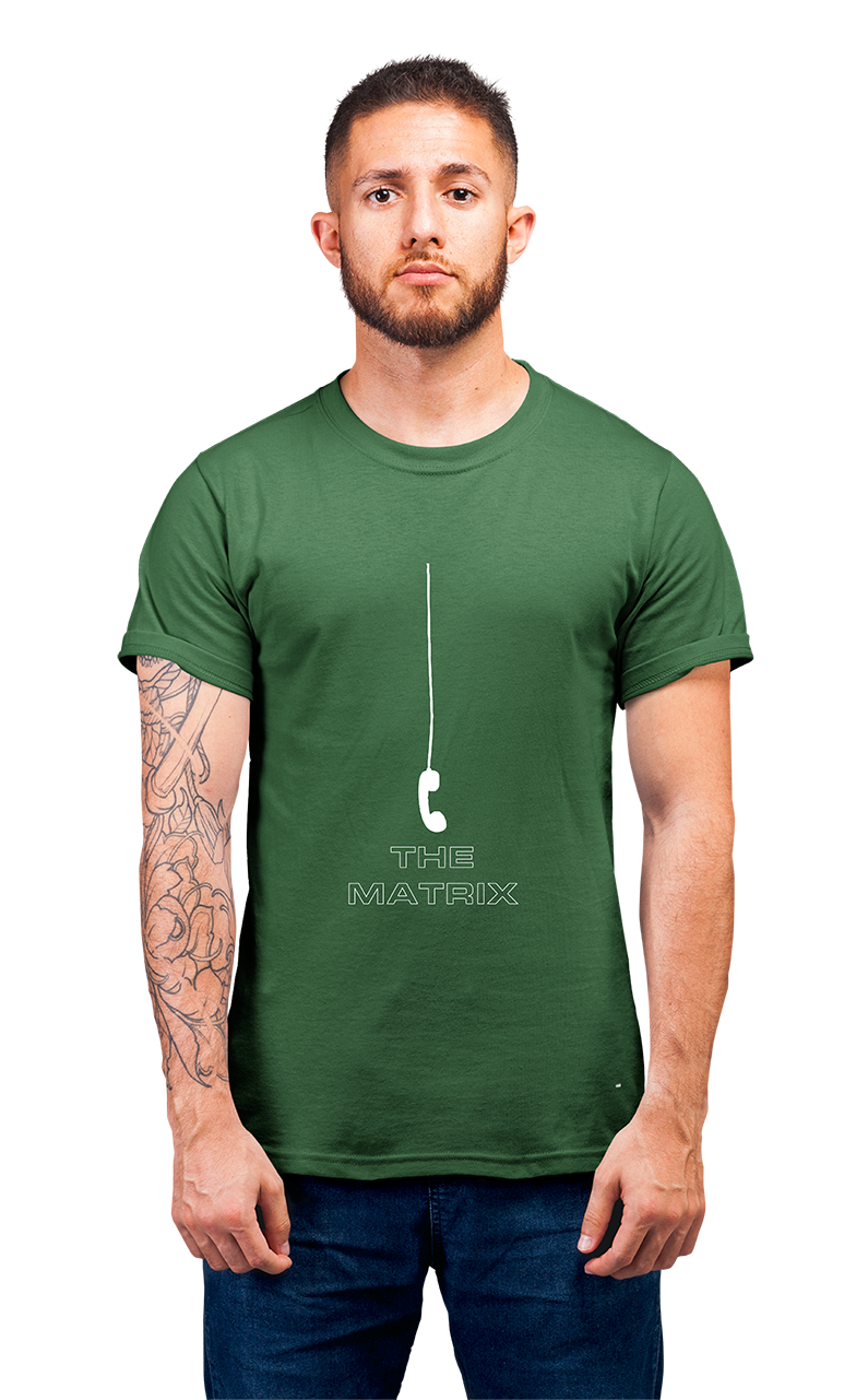 Minimalist movie-inspired T-shirt with a round neck and breathable 180 GSM material