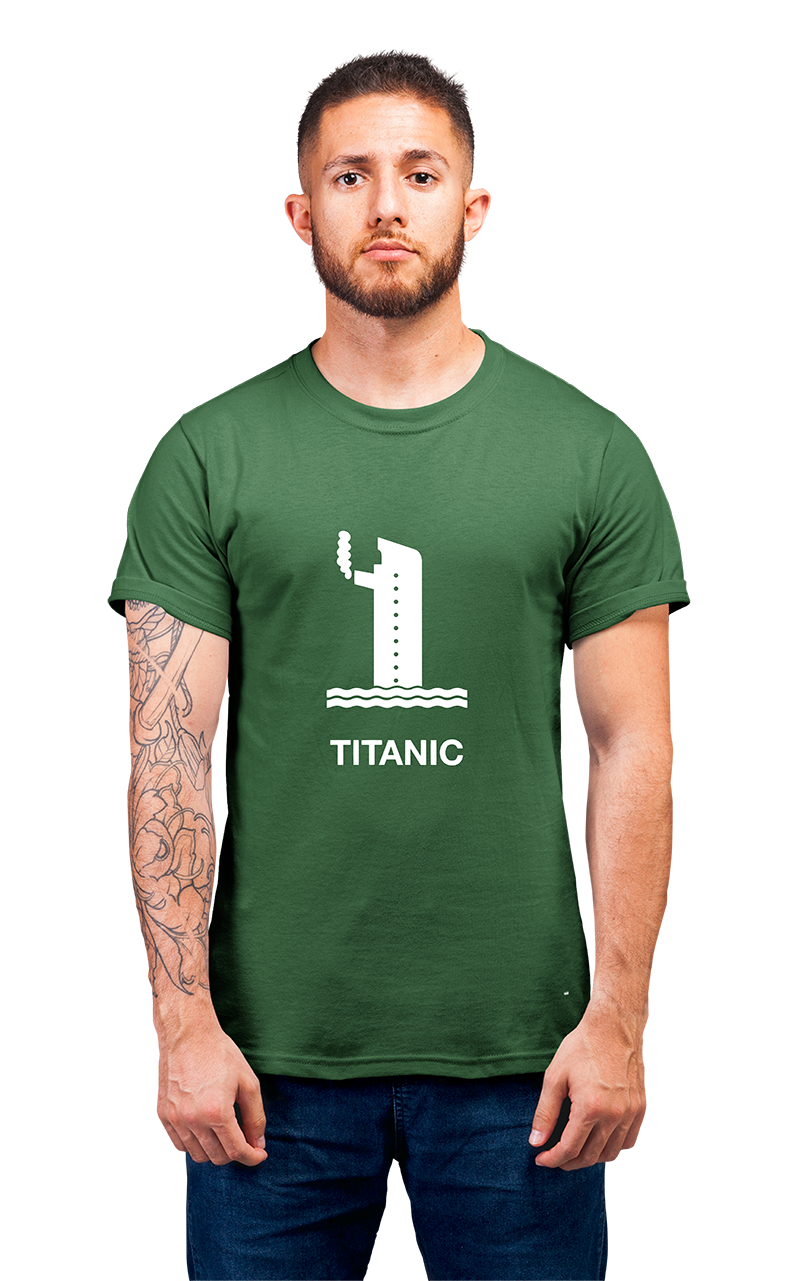 Sweaty Armpits Premium Unisex Printed T-shirt Titanic Epic Romance Movie Ship Wreck Minimalistic Design