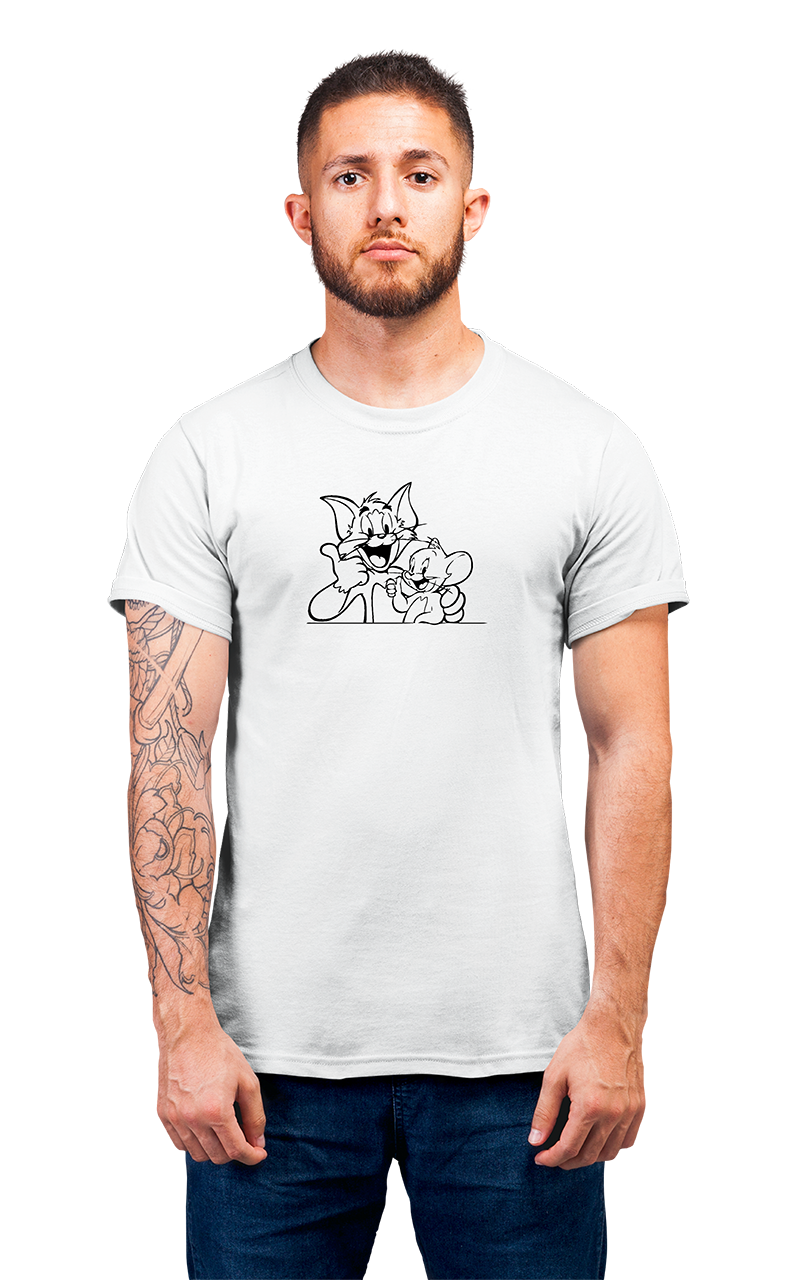 Minimalist movie-inspired T-shirt with a round neck and breathable 180 GSM material