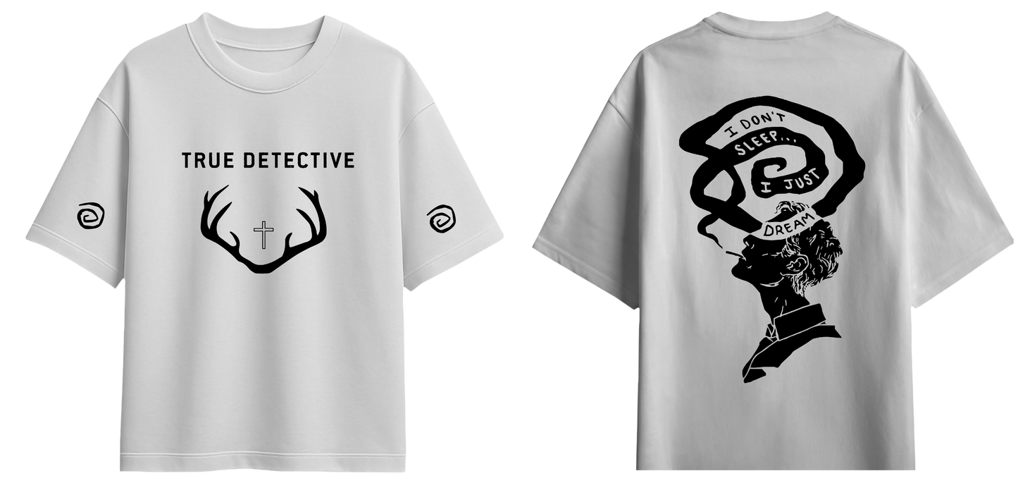 Sweaty Armpits Premium Unisex Oversized T-Shirts  True Detective Detective Mystery HBO Original Minimalistic Design