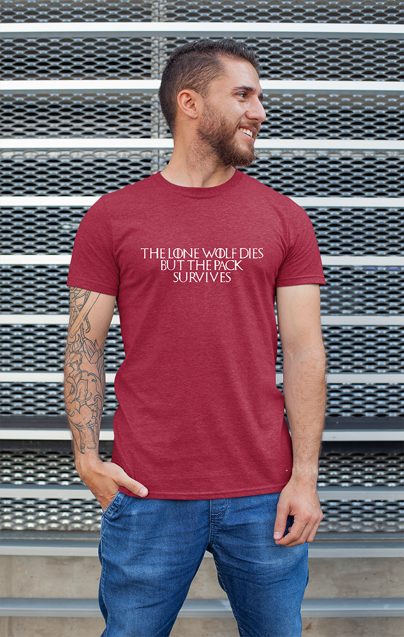 Sweaty Armpits Premium Unisex Printed T-shirt Game Of Thrones "Lone Wolf Dies" Minimalistic Design