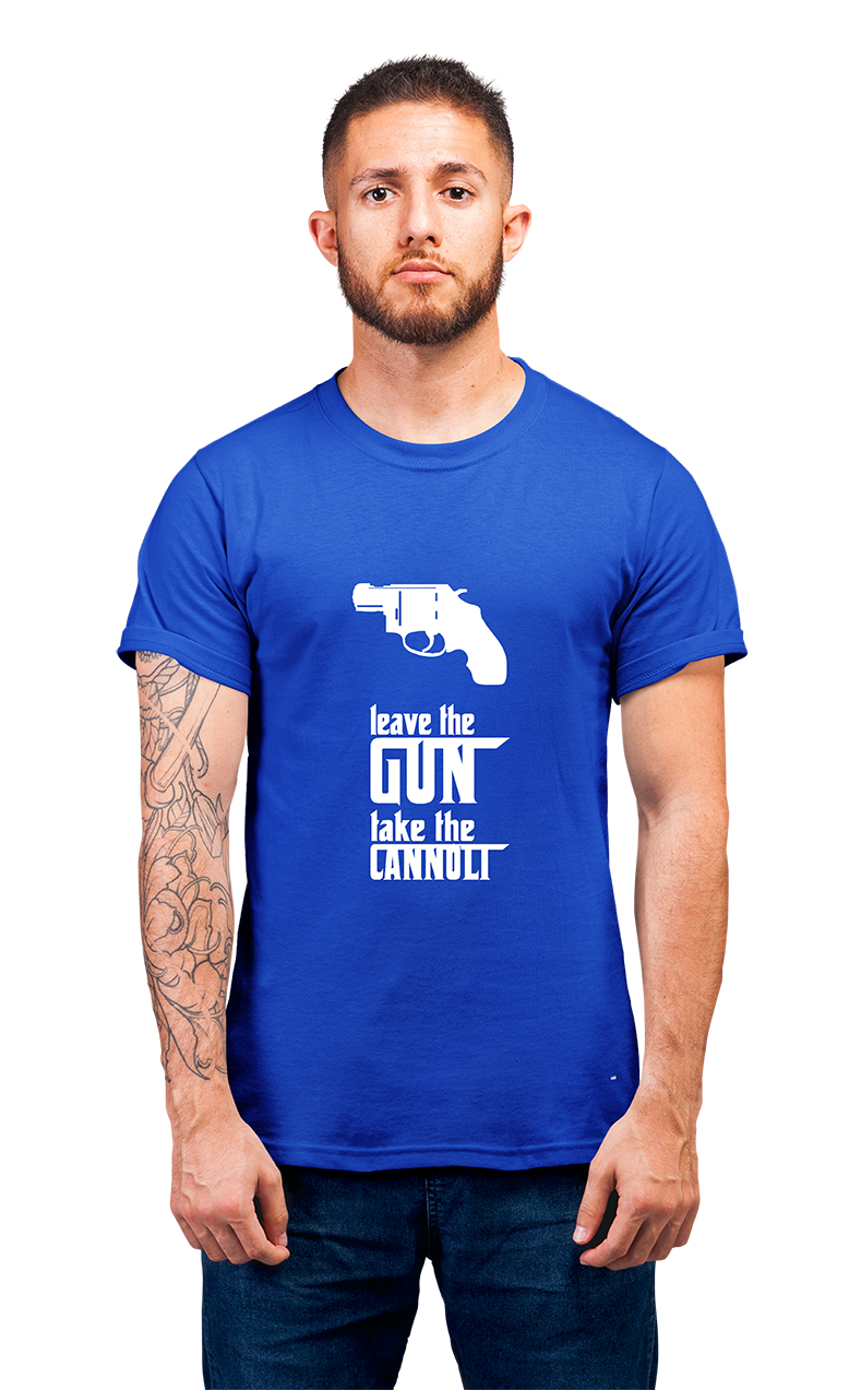 Sweaty Armpits Premium Unisex Printed T-shirt  The Godfather Take The Gun Leave The Canoli Minimalistic Desgn